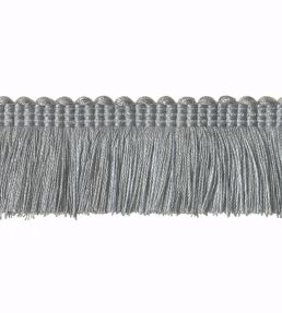 Plain Mat Moss Fringe 45mm Trimming by Houles Silver