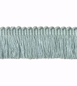 Plain Mat Moss Fringe 45mm Trimming by Houles Sky Blue