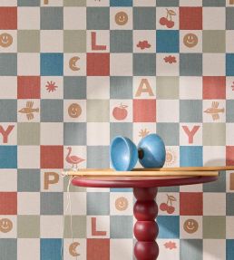 Play Wallpaper by Eijffinger Blue/Red