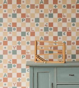 Play Wallpaper by Eijffinger Peach/Blue