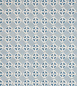 Plaza Fabric by Thibaut Blue on Natural