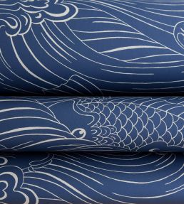 Plenty More Fish Wallpaper by Langelid Von Bromssen Ink Blue