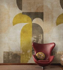 Plinthos Metallic Mural by Jannelli&Volpi Brown