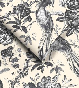 Plumage Mural by Woodchip & Magnolia Charcoal/Cream