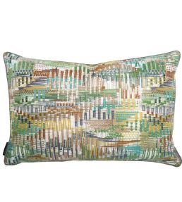 Point De Vue Cushion 40 x 60cm by Maison Casamance Vert Moutarde