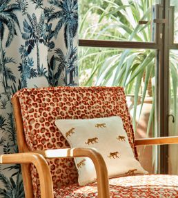 Duma Fabric by Clarke & Clarke Noir