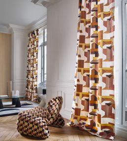 Polychromie Fabric by Casamance Topaze ultraviolet