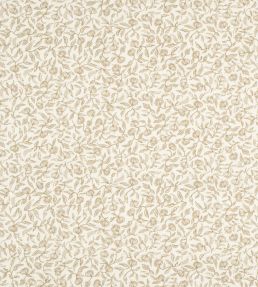 Pomegranate Dual Use Printed Linen Fabric by Volga Linen Tawny Gold/Oyster