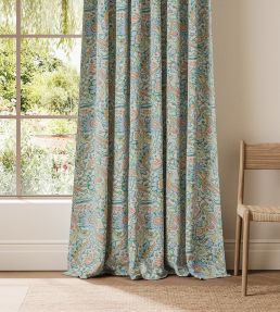 Pomona Fabric by Scion Cornflower/Tangerine