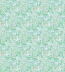 Pomona Fabric by Scion Lilac/Jade