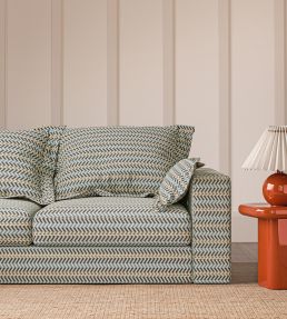 Pomona Zigzag Fabric by Scion Indigo/Coast Blue