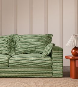 Pomona Zigzag Fabric by Scion Kelly Green/Cornflower