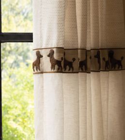 Poodle Boucle Border Trimming by Samuel & Sons Brown