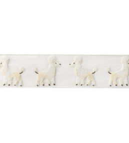 Poodle Boucle Border Trimming by Samuel & Sons Cream