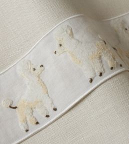 Poodle Boucle Border Trimming by Samuel & Sons Cream