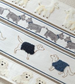 Poodle Boucle Border Trimming by Samuel & Sons Cream