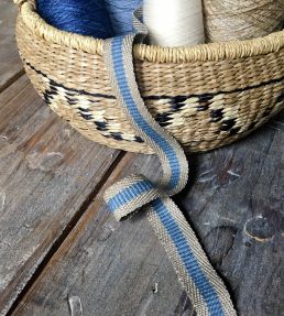 Poole Stripe Braid Trimming by Ian Mankin Mist