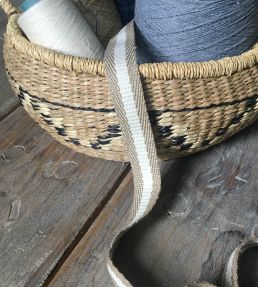 Poole Stripe Braid Trimming by Ian Mankin Oatmeal