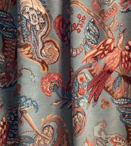Poppinjay Velvet Fabric by Ian Sanderson Bittersweet