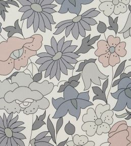 Poppy Meadowfield in Becless Cotton Fabric by Liberty Pewter