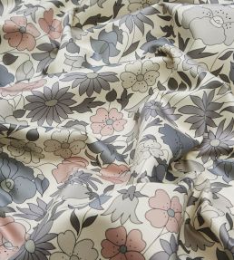 Poppy Meadowfield in Becless Cotton Fabric by Liberty Pewter