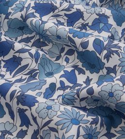 Poppy Meadowfield in Landsdowne Linen Fabric by Liberty Lapis