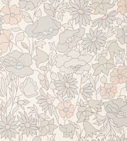 Poppy Meadowfield Wallpaper by Liberty Pewter