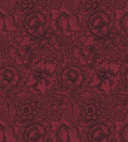Poppy Wallpaper by Morris & Co Claret