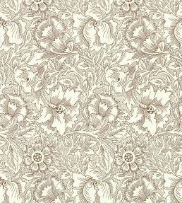 Poppy Wallpaper by Morris & Co Cream/Chocolate