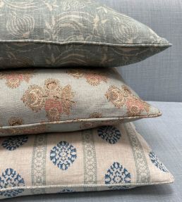 Poppy Paisley Cushion 50 x 50cm by GP & J Baker Aqua