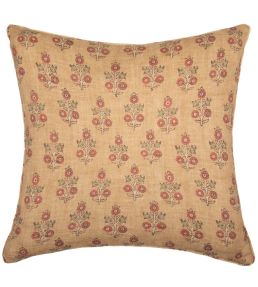 Poppy Sprig Cushion 50 x 50cm by GP & J Baker Ochre