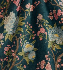 Porcelain Trail Velvet Fabric by Liberty Ink