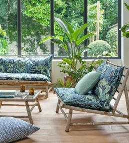 Porquerolles Fabric by Camengo Vert