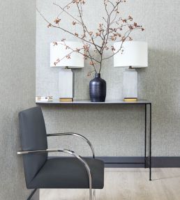 Portage Wallpaper by Thibaut Grey and Black
