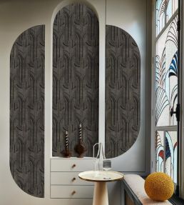 Porte Doree Wallpaper by Casamance Emeraude/Dore