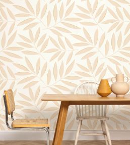 Portee Wallpaper by Caselio Beige Or
