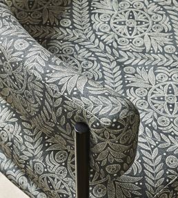 Portia Fabric by Warwick Charcoal