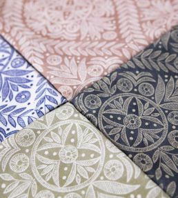 Portia Fabric by Warwick Charcoal