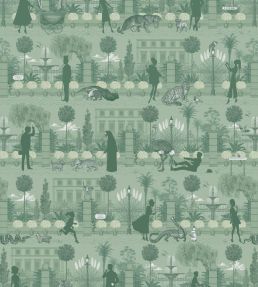 Portobello Parade Wallpaper by Divine Savages Park Green