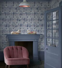 Portobello Parade Wallpaper by Divine Savages Wild Violet