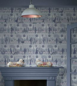 Portobello Parade Wallpaper by Divine Savages Wild Violet