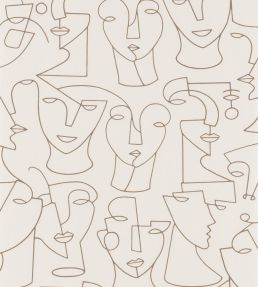 Portrait Wallpaper by Casadeco Beige