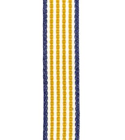 Portrait Stripe Braid Trimming by Ian Mankin Ochre/Navy