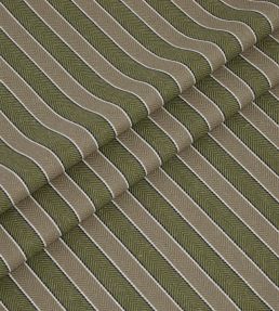 Portree Stripe Fabric by Ian Mankin Khaki