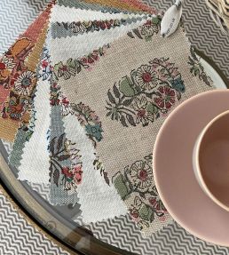 Posie Fabric by Ian Sanderson Copper Blue
