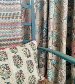 Posie Fabric by Ian Sanderson Copper Blue