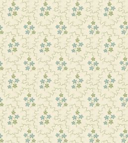 Posy Wallpaper by GP & J Baker Green/Aqua
