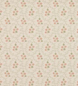 Posy Fabric by GP & J Baker Green/Red
