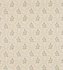 Posy Fabric by GP & J Baker Ochre/Blue