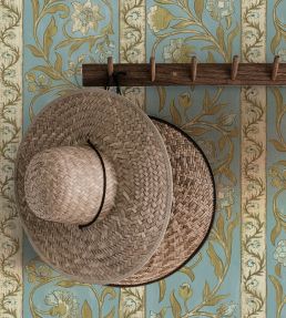 Potter Stripe Wallpaper by Josephine Munsey Bright Blue
